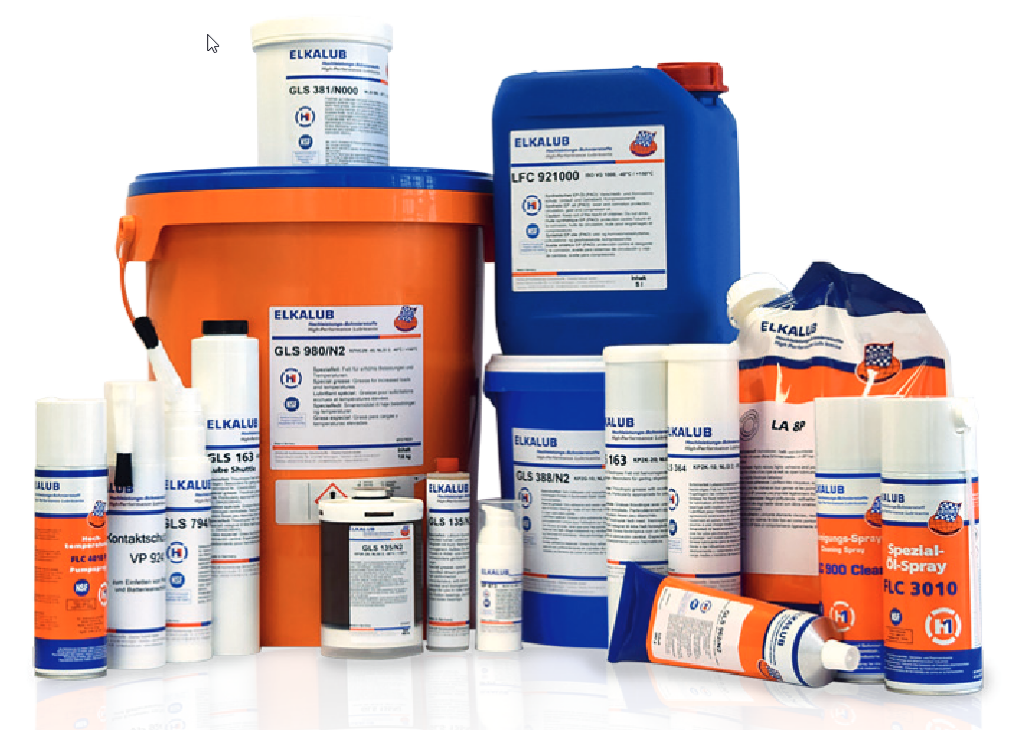 Elkalub High Performance Oils, Grease and Sprays for industrial uses